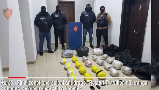 Trafik droge drejt Greqisë, policia arreston 3 persona me 40 kilogramë kanabis! Operacioni ‘Restart’ në Korçë, shkon në 19 numri i të arrestuarve dhe në 485 kg droga e kapur
