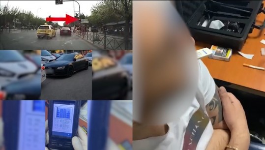 Drejtonte 'Audi-n' luksoz nën efektin e drogës dhe kaloi semaforin me të kuqe, arrestohet shoferi në Tiranë! Kundërshtoi me dhunë efektivët (VIDEO)
