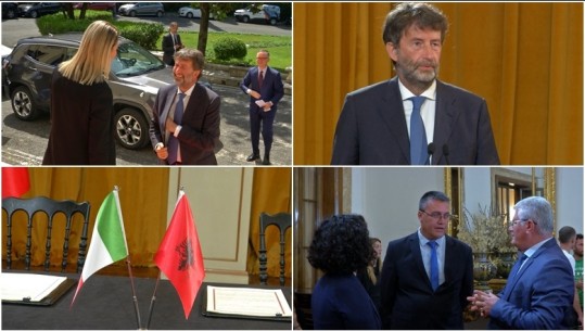 Firmoset marrëveshja 3-vjeçare e bashkëpunimit mes dy vendeve në Pallatin e Brigadave, ministri Franceschini: Italia do të mbështesë më fort pranimin e Shqipërisë në BE