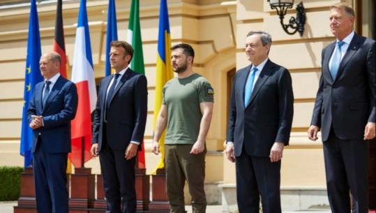 Macron, Scholz dhe Draghi në Kiev, mbështesin kandidaturën e Ukrainës për t'u bashkuar me BE! Zelensky: Shtoni sanksionet ndaj Rusisë