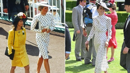 Kate Middleton si Princeshë Diana, shfaqet në garën e kuajve me të njëjtën veshje