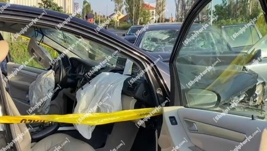 Përplasja e dy makinave në Lezhë, pamje nga vendi ku ndodhi aksidenti
