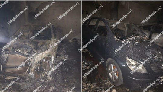 Makina të djegura dhe me xhama të thyer, pamje brenda garazhit që u përfshi nga flakët në Astir