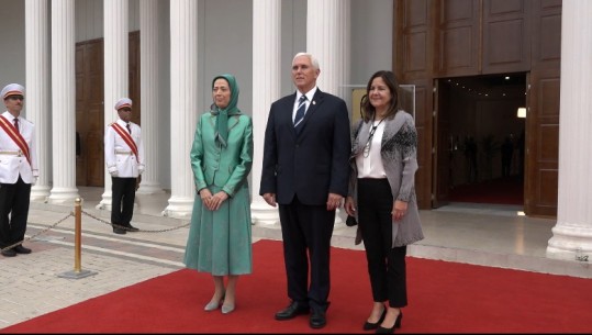 Zëvendëspresidenti Mike Pence viziton Ashraf 3, zhvillon bisedime me Presidente e zgjedhur e NCRI, Maryam Rajavi! Të pranishëm Kryemadhi, Balla dhe nga PD Alibeaj