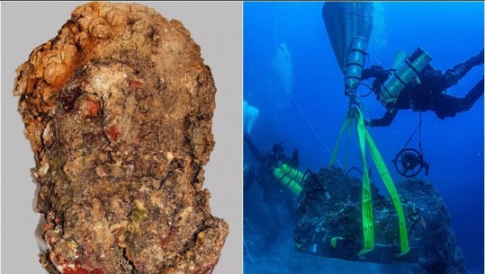 Zhytësit  zbulojnë kokën gjigante të Herkulit nga mbetjet e anijes së lashtë (FOTO)