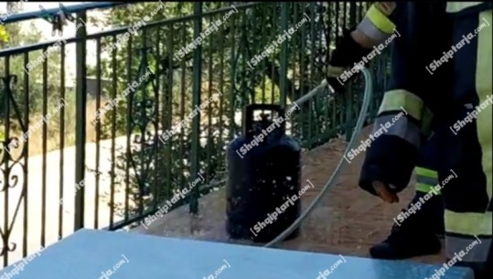 Merr flakë bombola e gazit në një banesë në Vlorë (VIDEO)