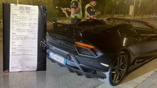 Tiranë/ Shkaktoi zhurma shqetësuese me makinën luksoze 'Lamborghini', drejtuesi gjobitet me 4000 lekë (VIDEO)