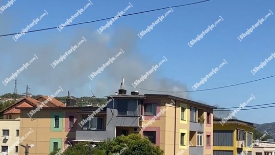 Riaktivizohet zjarri në pyllin në dalje të qytetit të Lezhës, flakët rrezikojnë bizneset dhe banesat