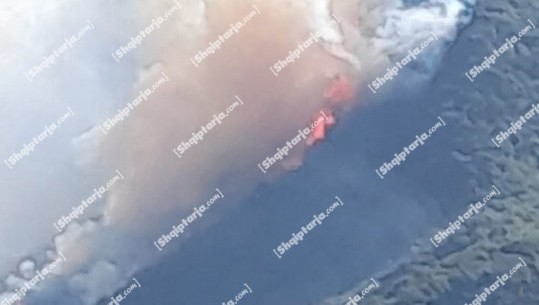 Zjarr në fshatin Velçan të Beratit, flakët shkrumbojnë dhjetëra hektarë sipërfaqe toke