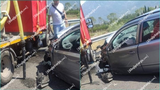 Aksident në aksin Lezhë-Shkodër, makina përplaset me kamionçinën! 4 të plagosur,1 prej tyre në gjendje të rëndë (VIDEO)