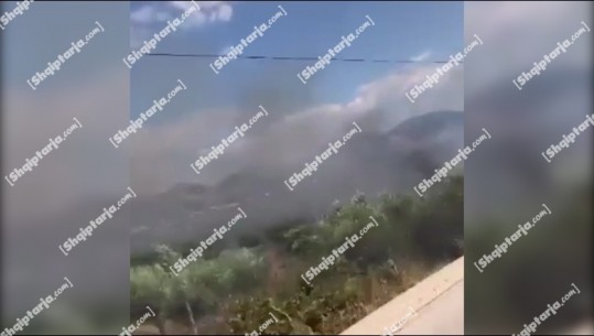 Zjarr në Bajkaj të Sarandës, flakët rrezikojnë të përhapjen në ullishte dhe vreshta