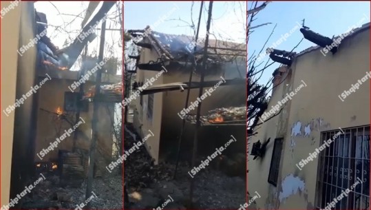Zjarri në Bërdicë të Shkodrës, digjet një banesë, zjarrfikësit në vendin e ngjarjes