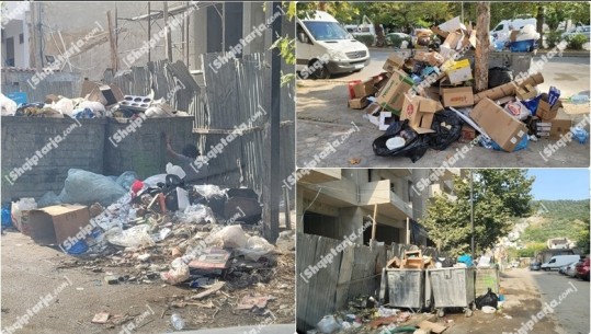 Një ditë më parë u gjobit nga AKM, Bashkia e Vlorës s’reflekton! Mbeturinat ‘derdhen’ rrugëve, koshat plot e përplot