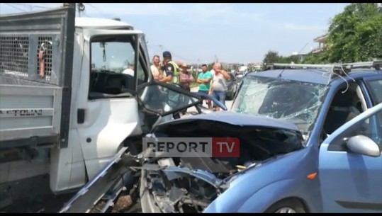 Kamionçina përplas automjetin në Divjakë, në gjendje të rëndë shëndetësore drejtuesja e makinës
