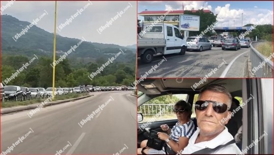 Kakavijë/ Radhë kilometrike automjetesh për të hyrë në Shqipëri, shkak mungesa e sporteleve në palën greke! Emigrantët: Kemi 2-3 orë që presim  (VIDEO)