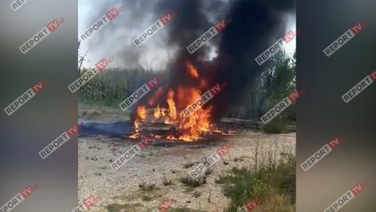 Gjendet makina e djegur në Frakull të Fierit, dyshohet se i përket autorëve të atentatit në Vlorë (VIDEO)