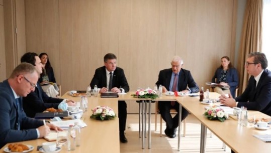 Përfundon takimi Kurti-Vuçiç në Bruksel, Borrell: Nuk arritëm marrëveshje, por negociatat do të vazhdojnë 
