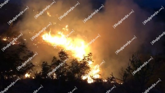 Zjarr në malin e Dukatit, zjarrfikësit nuk ndërhyjnë dot prej terrenit të thyer! Dyshohet se flakën ia kanë vënë barinjtë e zonës