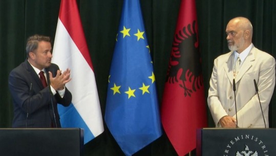 Kryeministri i Luksemburgut në Tiranë, Rama: Avokati ynë për çeljen e negociatave! Bettel: Keni bërë progres, Shqipëria duhet në BE (VIDEO)