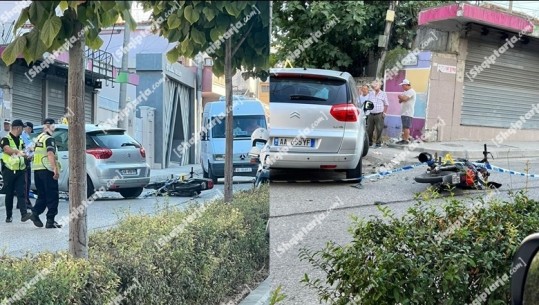 Aksident në Vlorë, mjeti përplas motorin! Drejtuesi i motomjetit përfundon në spital