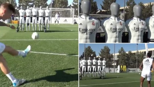 VIDEOLAJM/ Futbollistët e Real Madridit stërviten me robotë, teknika e re që do t'i ndihmojë në ndeshjet e radhës