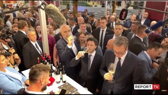 Panairi në Beograd, Vuçiç zgjodhi të blinte një arkë me verë shqiptare