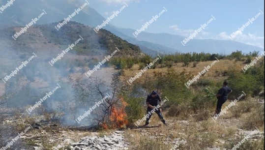 2 vatra aktive zjarri në Gjirokastër, flakë masive në ish-repartin ushtarak