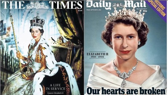 ‘Një jetë në shërbim’ dhe 'Ju donim, zonjë’, gazetat britanike i dedikojnë Mbretëreshës botimin e parë pas vdekjes së saj
