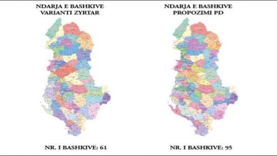 Propozimi i PD-së së Berishës për hartën Territoriale: Të jenë 95 bashki në total, të shtohen 34 njësi vendore më shumë