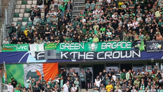 Momenti i sikletshëm në Champions League, tifozët e Celtic pankartë: F*** Mbretëreshën (FOTO)