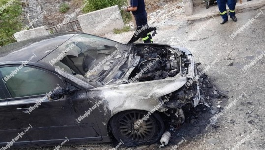 Mori flakë në ecje e sipër, digjet pjesërisht makina në Gjirokastër! Nuk ka të dëmtuar