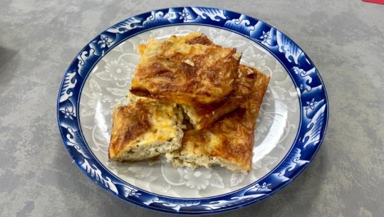 Byrek me djathë, vezë dhe qumësht nga zonja Albana