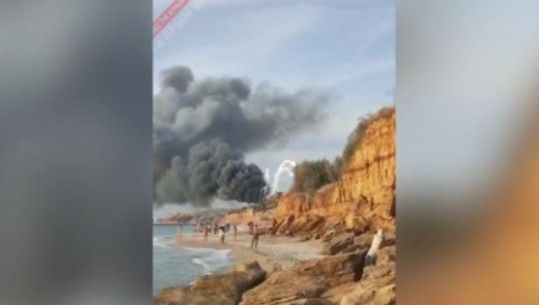 VIDEO/ Rrëzohet avioni rus në Krime! Ukraina: Ishte plot me municione