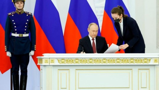 Vladimir Putin nënshkruan ligjet për aneksimin e katër rajoneve të pushtuara të Ukrainës