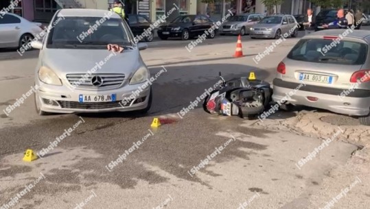 Aksident rrugor në Vlorë/ Makina përplas motorin, një i plagosur! Shoqërohet në polici shoferja e ‘Benz-it’