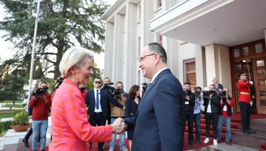 Presidentja e KE-së, Ursula von der Leyen takon Begajn: Fokusi i bisedimeve, përkushtimi i  Shqipërisë ndaj vlerave të BE-së