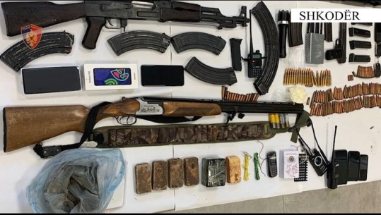 Sekuestrohet arsenal armësh dhe municione luftarake në Shkodër, dyshohet se janë përdorur në ngjarje kriminale! 2 në pranga, 1 në kërkim