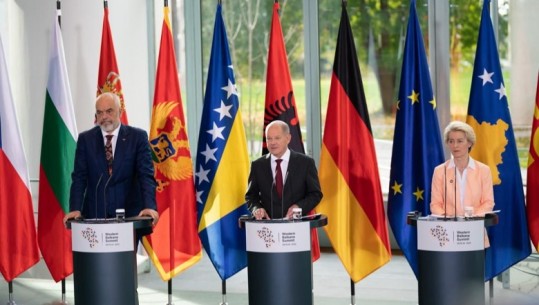 Samiti i Procesit të Berlinit, kancelari gjerman Scholz: Vendet e Ballkanit po tregojnë seriozitet! Von der Leyen: 1 mld euro Ballkanit për krizën energjetike (VIDEO)