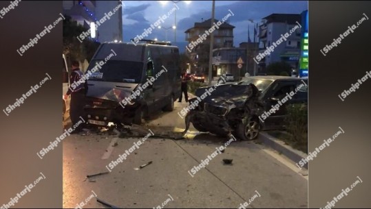 2 aksidente brenda pak orësh në Gjirokastër! Makina përplaset me një furgon! 'Golf-i' godet 3 mjete! 1 person në gjendje të rëndë