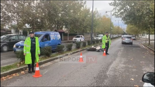 Makina përplas drejtuesin e motorit në Elbasan, plagoset shoferi! Drejtuesi i mjetit largohet nga vendi i ngjarjes