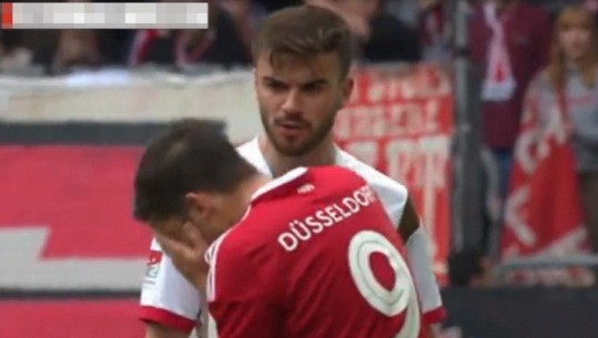 VIDEO/ Goditi me kokë kundërshtarin, futbollisti shqiptar merr karton të kuq në Gjermani