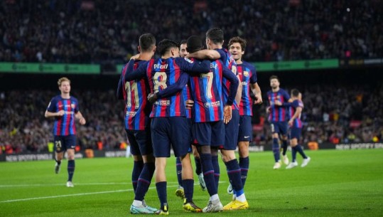VIDEO/ Barcelona bën detyrën me Almerian, 2 gola vendosin sfidën! Pique lamtumirë mes lotësh, Lewandowski gabon nga 11 metra