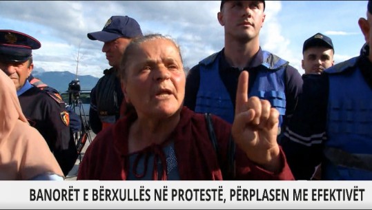 Protesta në Bërxullë, banorja: Do e mbroj shtëpinë time me gjak, s’lëviz nga rruga! Për ça mbahet shteti, vetëm për udhëtime?