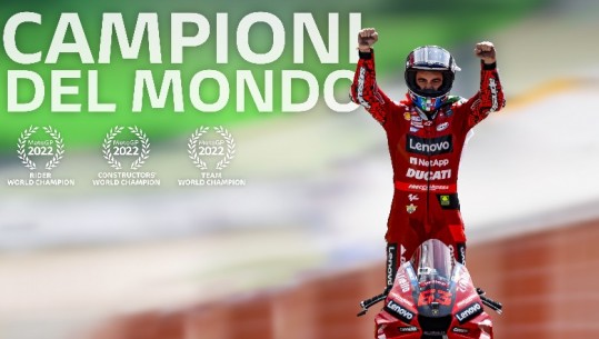 MotoGP njeh kampionin e ri, Italia në majën e botës! Ducati mbreti i shpejtësisë