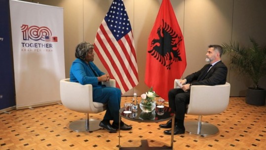 Thomas-Greenfield pas vizitës në Shqipëri: Me Shqipërinë jemi bashkë në të gjitha sfidat, nga përballje me Rusinë te paqja në Ballkan