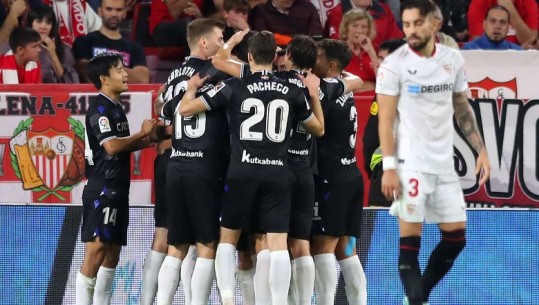 VIDEO/ Sevilla merr humbjen e 7 në La Liga, Sociedadi i bën 'gjëmën'! Vedat Muriqi shënon golin e 8-të