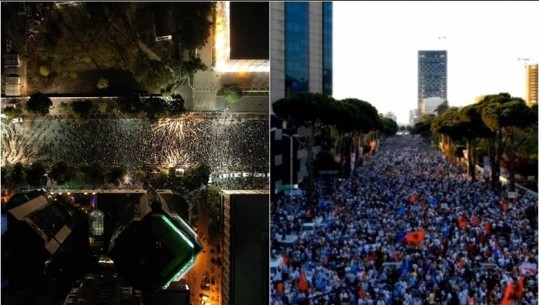FOTOLAJM/ Pamjet krahasuese, më pak protestues së në korrik! Frikë nga pamjet nga lart, përdorin antidron për të censuruar median