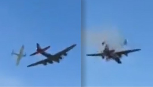 Tragjedi në shfaqjen ajrore në Dallas! Dy avionë përplasen në ajër! VIDEO nga momenti i frikshëm