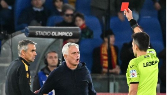 U ndëshkua me karton të kuq, në dy ndeshjet e para të vitit 2023, Roma luan pa Mourinhon në pankinë