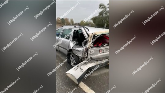 VIDEO/ Aksident në autostradën Milot-Thumanë, përplasen 2 makina! Plagosen tre persona